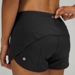 Lululemon black shorts - speed up mid rise, size 8